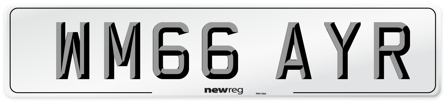 WM66 AYR Number Plate from New Reg